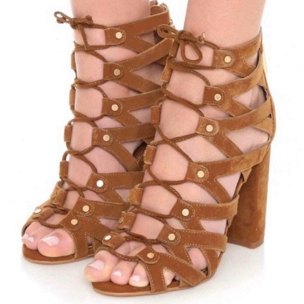 Dolce Vita Karli suede strappy cage heel new